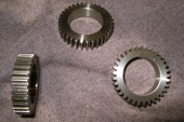 Planet sprockets from the Cyclone planetary gearbox.
