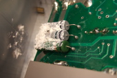 Shunt resistors on backside of 48-volt controller.